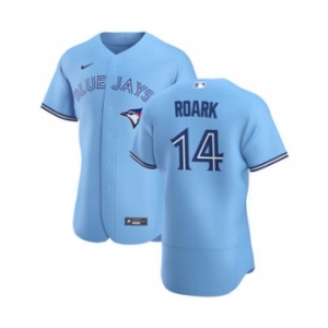 Men's Nike Toronto Blue Jays #14 Tanner Roark Light Blue Alternate 2020 Authentic Player Baseball Jersey