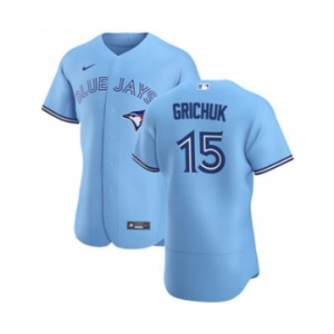 Men's Nike Toronto Blue Jays #15 Randal Grichuk Light Blue Alternate 2020 Authentic Player Baseball Jersey