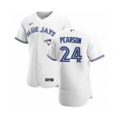 Men's Nike Toronto Blue Jays #24 Nate Pearson White Home 2020 Authentic Player Baseball Jersey