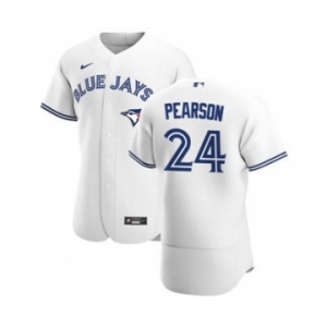Men's Nike Toronto Blue Jays #24 Nate Pearson White Home 2020 Authentic Player Baseball Jersey