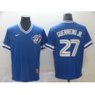 Men's Nike Toronto Blue Jays #27 Cuerrero JR. Blue M&N MLB Jersey