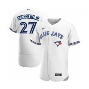 Men's Nike Toronto Blue Jays #27 Vladimir Guerrero Jr. 2020 White Home Authentic Player Baseball Jersey