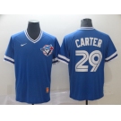 Men's Nike Toronto Blue Jays #29 Joe Carter Blue M&N MLB Jersey