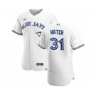 Men's Nike Toronto Blue Jays #31 Thomas Hatch White Home 2020 Authentic Player Baseball Jersey