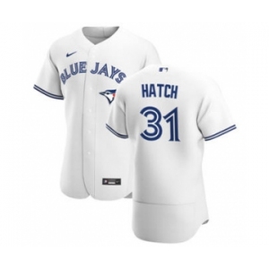 Men's Nike Toronto Blue Jays #31 Thomas Hatch White Home 2020 Authentic Player Baseball Jersey