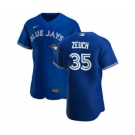 Men's Nike Toronto Blue Jays #35 T.J. Zeuch Royal Alternate 2020 Authentic Player Baseball Jersey