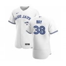 Men's Nike Toronto Blue Jays #38 Robbie Ray White Home 2020 Authentic Player Baseball Jersey