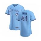 Men's Nike Toronto Blue Jays #41 Rafael Dolis Light Blue Alternate 2020 Authentic Player Baseball Jersey