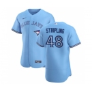 Men's Nike Toronto Blue Jays #48 Ross Stripling Light Blue Alternate 2020 Authentic Player Baseball Jersey