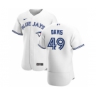 Men's Nike Toronto Blue Jays #49 Jonathan Davis White Home 2020 Authentic Player Baseball Jersey