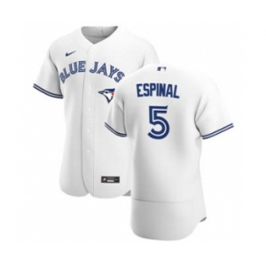 Men's Nike Toronto Blue Jays #5 Santiago Espinal White Home 2020 Authentic Player Baseball Jersey