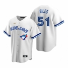 Men's Nike Toronto Blue Jays #51 Ken Giles White Cooperstown Collection Home Stitched Baseball Jersey