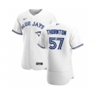 Men's Nike Toronto Blue Jays #57 Trent Thornton White Home 2020 Authentic Player Baseball Jersey