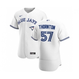Men's Nike Toronto Blue Jays #57 Trent Thornton White Home 2020 Authentic Player Baseball Jersey