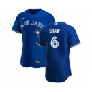 Men's Nike Toronto Blue Jays #6 Travis Shaw Royal Alternate 2020 Authentic Player Baseball Jersey