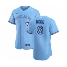 Men's Nike Toronto Blue Jays #8 Cavan Biggio Light Blue Alternate 2020 Authentic Player Baseball Jersey