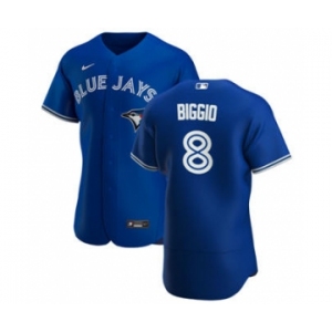 Men's Nike Toronto Blue Jays #8 Cavan Biggio Royal Alternate 2020 Authentic Player Baseball Jersey