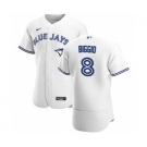 Men's Nike Toronto Blue Jays #8 Cavan Biggio White Home 2020 Authentic Player Baseball Jersey