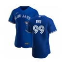 Men's Nike Toronto Blue Jays #99 Hyun Jin Ryu Royal Alternate 2020 Authentic Player Baseball Jersey