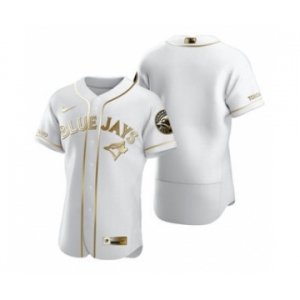 Men's Nike Toronto Blue Jays Blank White 2020 Authentic Golden Edition Baseball Jersey