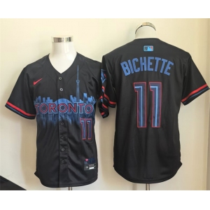Men's Toronto Blue Jays #11 Bo Bichette Navy 2024 City Connect Limited Stitched Baseball Jersey