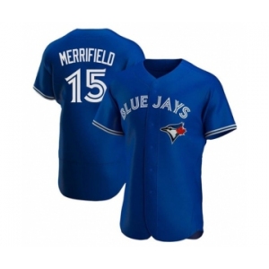 Men's Toronto Blue Jays #15 Whit Merrifield Royal Flex Base Stitched Baseball Jersey