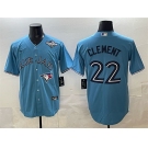 Men's Toronto Blue Jays #22 Ernie Clement Royal 2025 World Series Cool Base Stitched Baseball Jersey