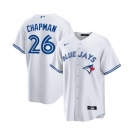 Men's Toronto Blue Jays #26 Matt Chapman White Cool Base Stitched Jersey