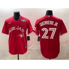 Men's Toronto Blue Jays #27 Vladimir Guerrero Jr. Red 2025 World Series Cool Base Stitched Baseball Jersey
