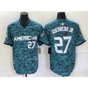 Men's Toronto Blue Jays #27 Vladimir Guerrero Jr Teal 2023 All Star Cool Base Stitched Jersey