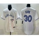 Men's Toronto Blue Jays #30 Alejandro Kirk White Cool Base Jersey