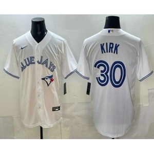 Men's Toronto Blue Jays #30 Alejandro Kirk White Cool Base Jersey