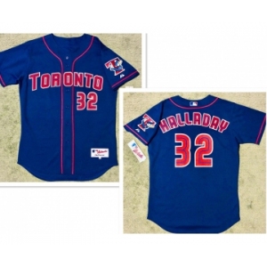 Men's Toronto Blue Jays #32 Roy Halladay Alternate Blue MLB Jersey