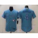 Men's Toronto Blue Jays #4 George Springer Light Blue Nike Royal Alternate Replica Player Jersey