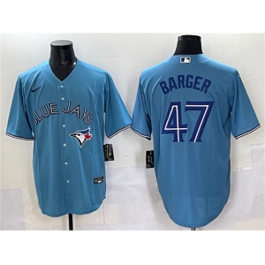 Men's Toronto Blue Jays #47 Addison Barger Blue Cool Base Stitched Baseball Jersey