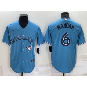 Men's Toronto Blue Jays #6 Alek Manoah Light Blue Stitched MLB Cool Base Nike Jersey