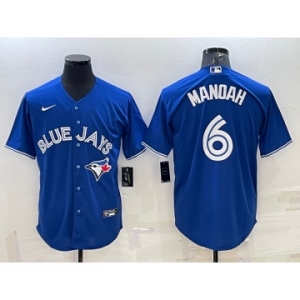 Men's Toronto Blue Jays #6 Alek Manoah Royal Cool Base Stitched Jersey