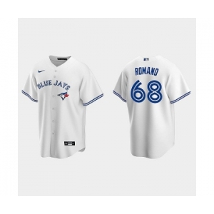 Men's Toronto Blue Jays #68 Jordan Romano White Replica Jersey