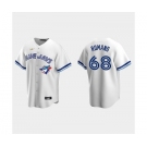 Men's Toronto Blue Jays #68 White Cooperstown Collection Jersey