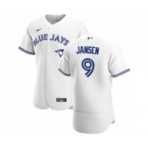 Men's Toronto Blue Jays #9 Danny Jansen White Home 2020 Authentic Player Baseball Jersey