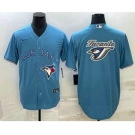 Men's Toronto Blue Jays Big Logo Light Blue Stitched MLB Cool Base Nike Jersey