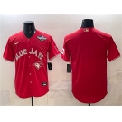 Men's Toronto Blue Jays Blank Red 2025 World Series Home Cool Base Stitched Baseball Jersey