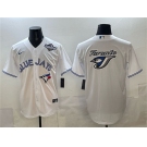 Men's Toronto Blue Jays Team Big Logo White 2025 World Series Home Cool Base Stitched Baseball Jersey