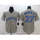 Nike Men's Toronto Blue Jays #27 Vladimir Guerrero Jr.Grey Cool Base  Baseball Jersey