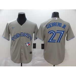 Nike Men's Toronto Blue Jays #27 Vladimir Guerrero Jr.Grey Cool Base  Baseball Jersey