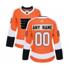 Women's Adidas Philadelphia Flyers Customized Premier Orange Home NHL Jersey