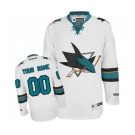 Reebok San Jose Sharks Customized Premier White Away NHL Jersey