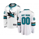 Youth San Jose Sharks Customized Fanatics Branded White Away Breakaway NHL Jersey