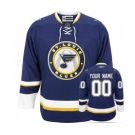 Reebok St. Louis Blues Customized Authentic Navy Blue Third NHL Jersey