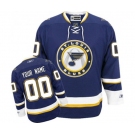 Women's Reebok St. Louis Blues Customized Authentic Navy Blue Third NHL Jersey